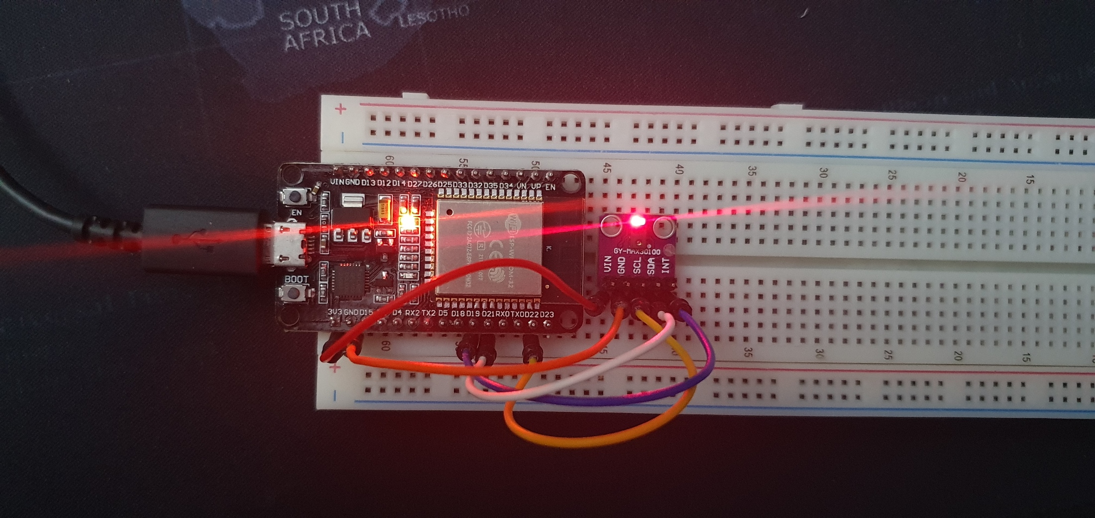  Breadboard implementation of the project