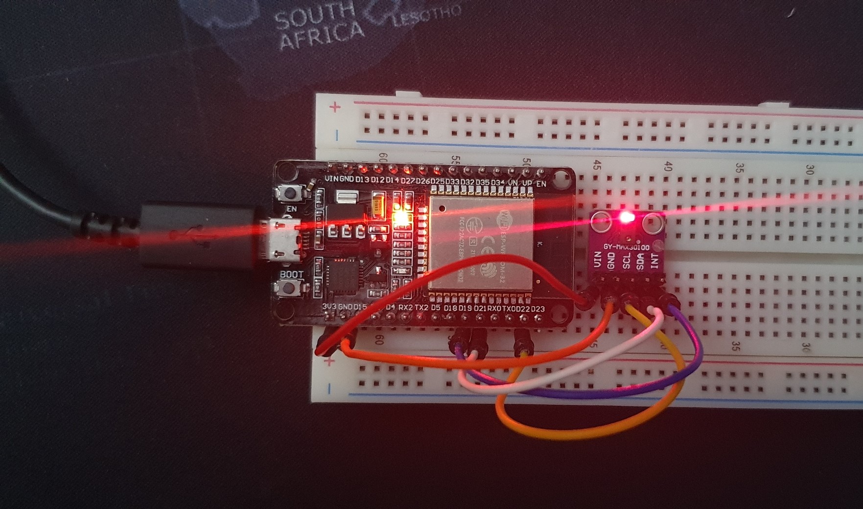  Breadboard implementation of the project