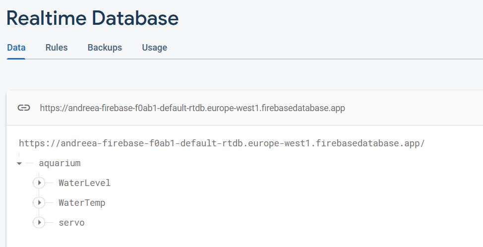 Firebase database