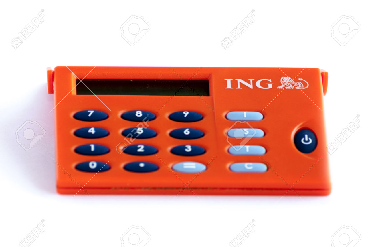 ING Home Bank token isolated on white