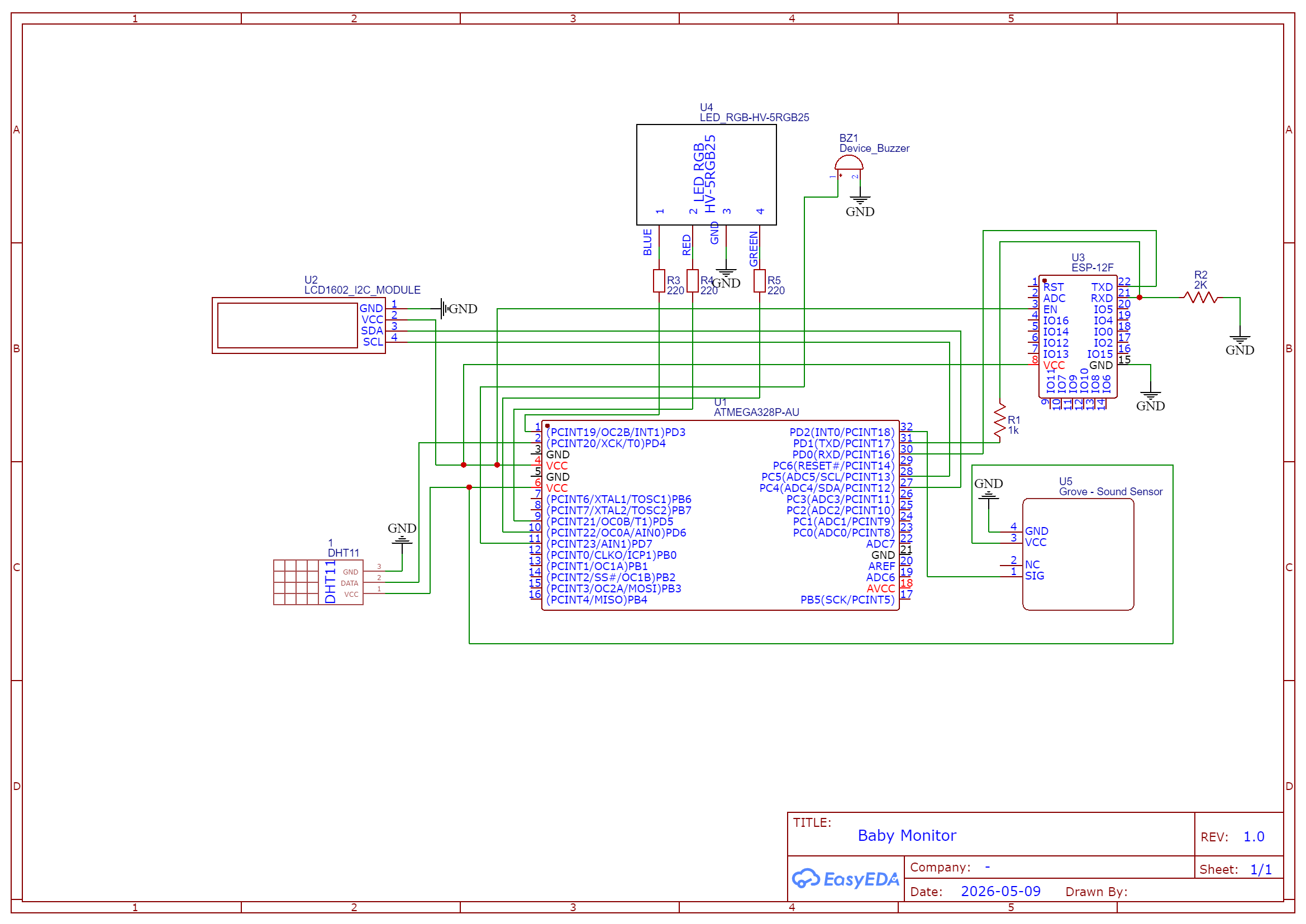  Schema Electrică - Baby Monitor 
