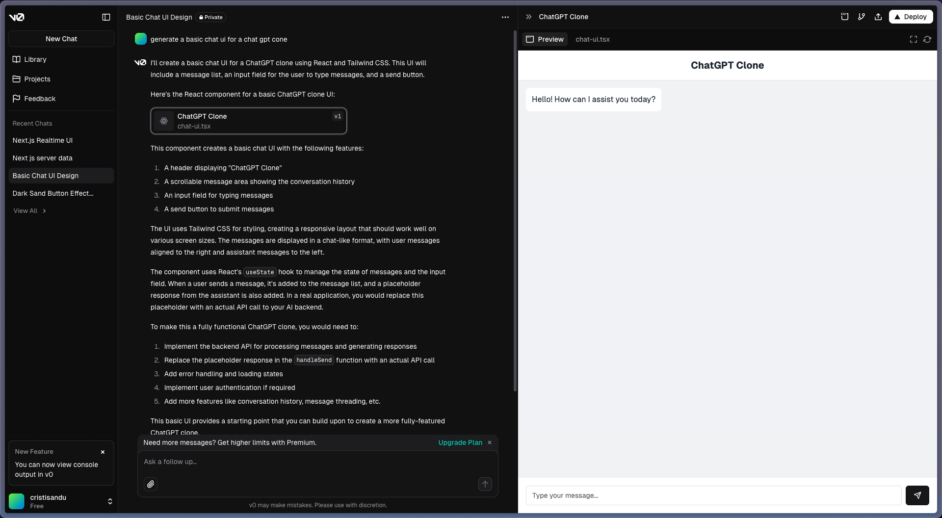 V0 npm response