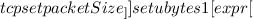 $tcp set packetSize_]]
    set ubytes1 [expr [$