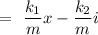 
\\
\ddot{x} = \dfrac{k_1}{m}x -\dfrac{k_2}{m}i
